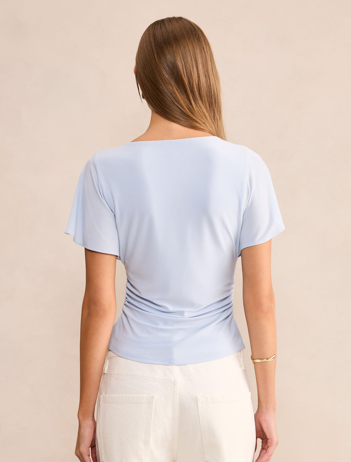 Bobbie Wrap Flutter Sleeve Top Forever New