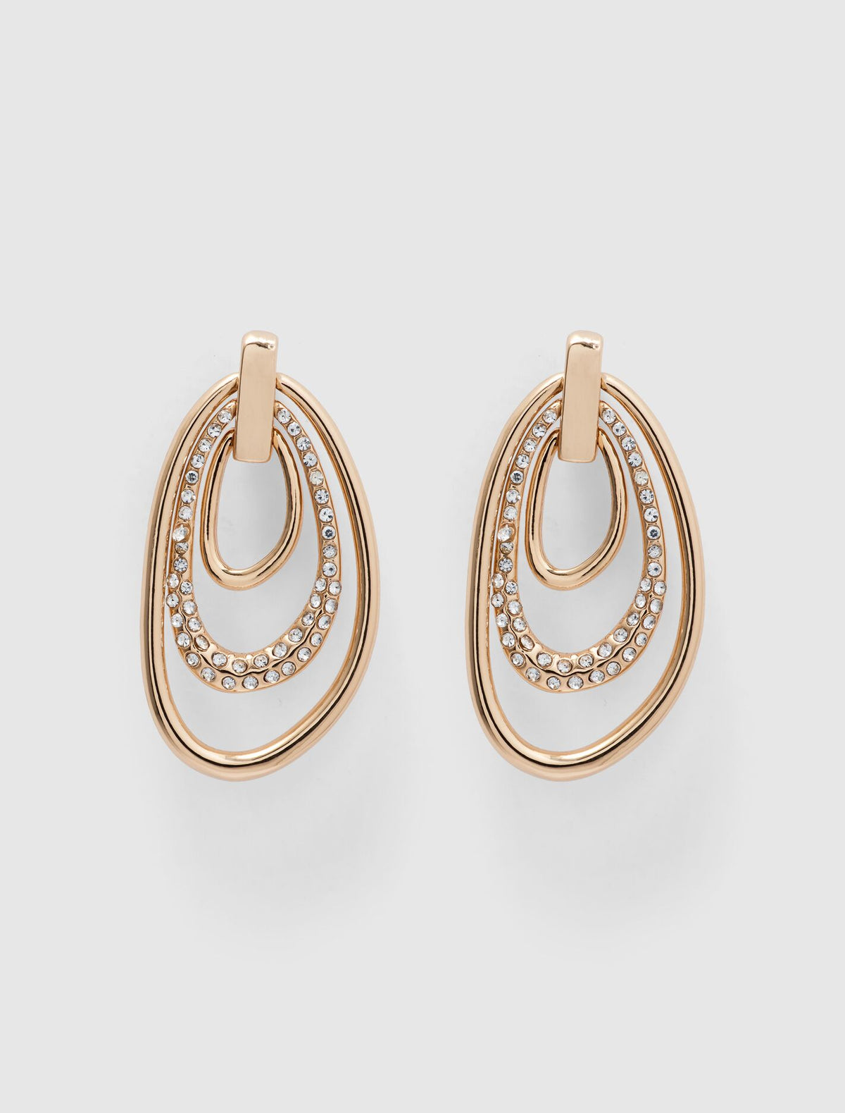 Olwyn Loop Earrings 0 Crystal Gold Forever New