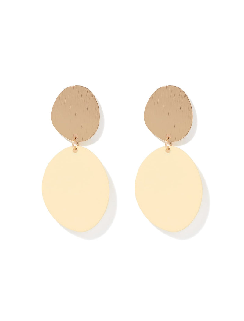 Olympia Coated Disc Drop Earrings Forever New