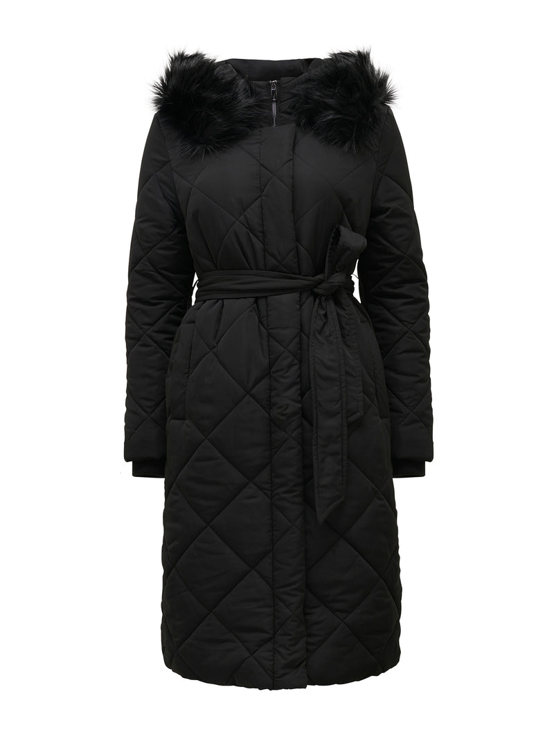 Tessa Quilted Longline Puffer Jacket Forever New