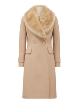 Fur Collar Crombie Coat Forever New