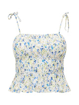 Sia Printed Ruched Bustier Top Forever New