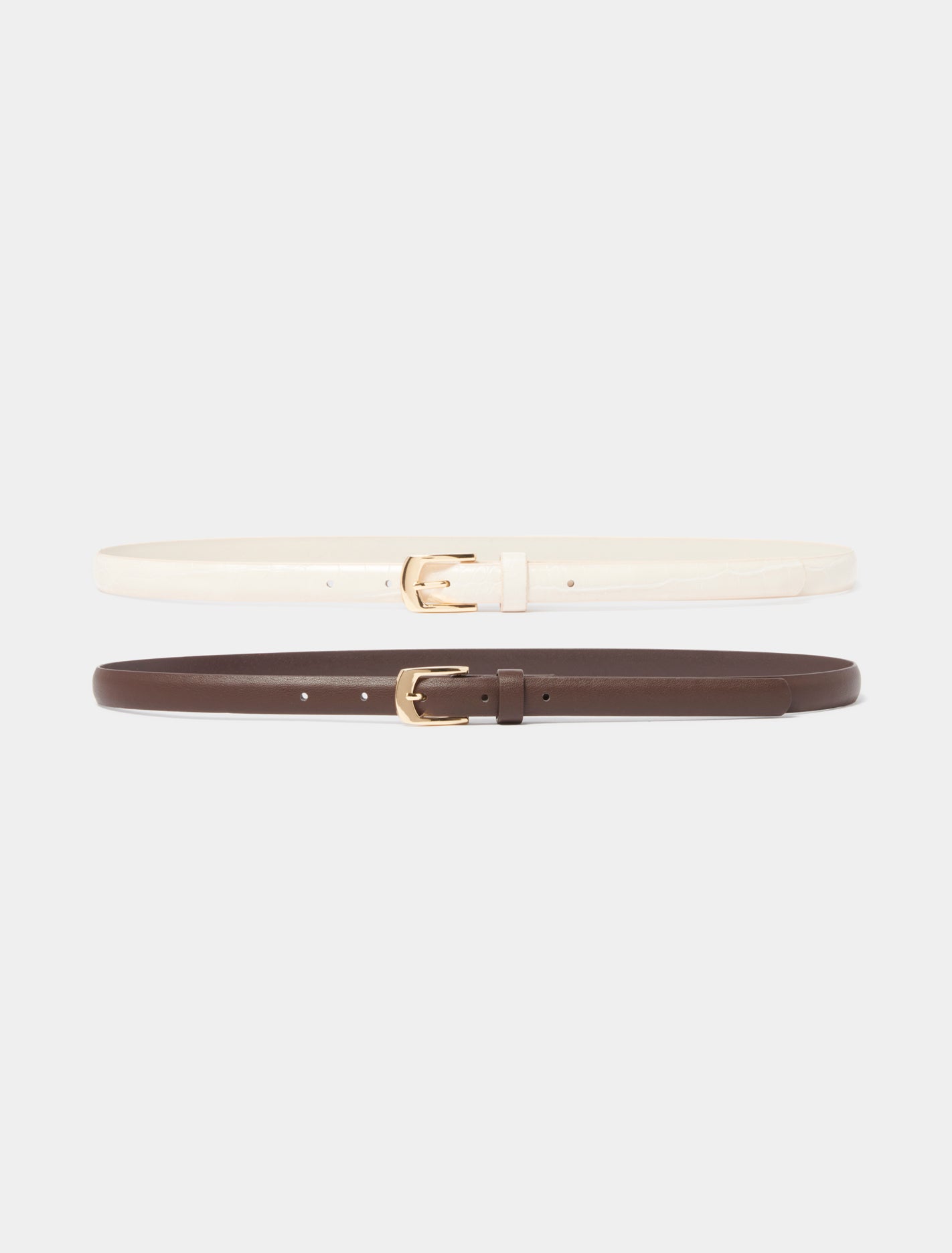 Harper 2 Pack Jean Belt Ivory Chocolate Forever New