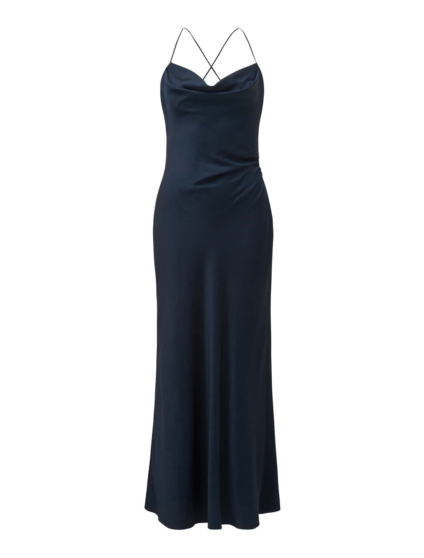 Ruby Tie Back Satin Maxi Dress Navy | Forever New