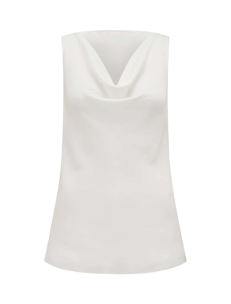 Kayley Cowl Cami Top Porcelain | Forever New