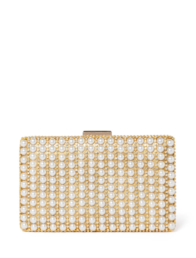 Kelsey Pearl Hardcase Clutch Forever New