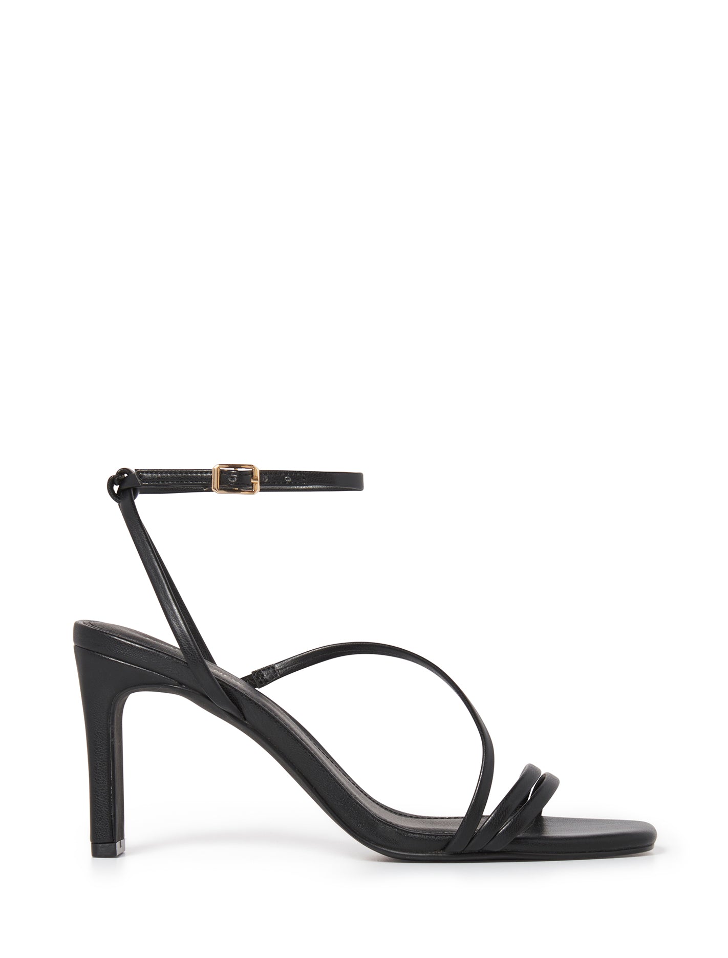 Vanessa Thin Block Heel Black | Forever New