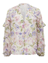 Belle Printed Ruffle Blouse Forever New