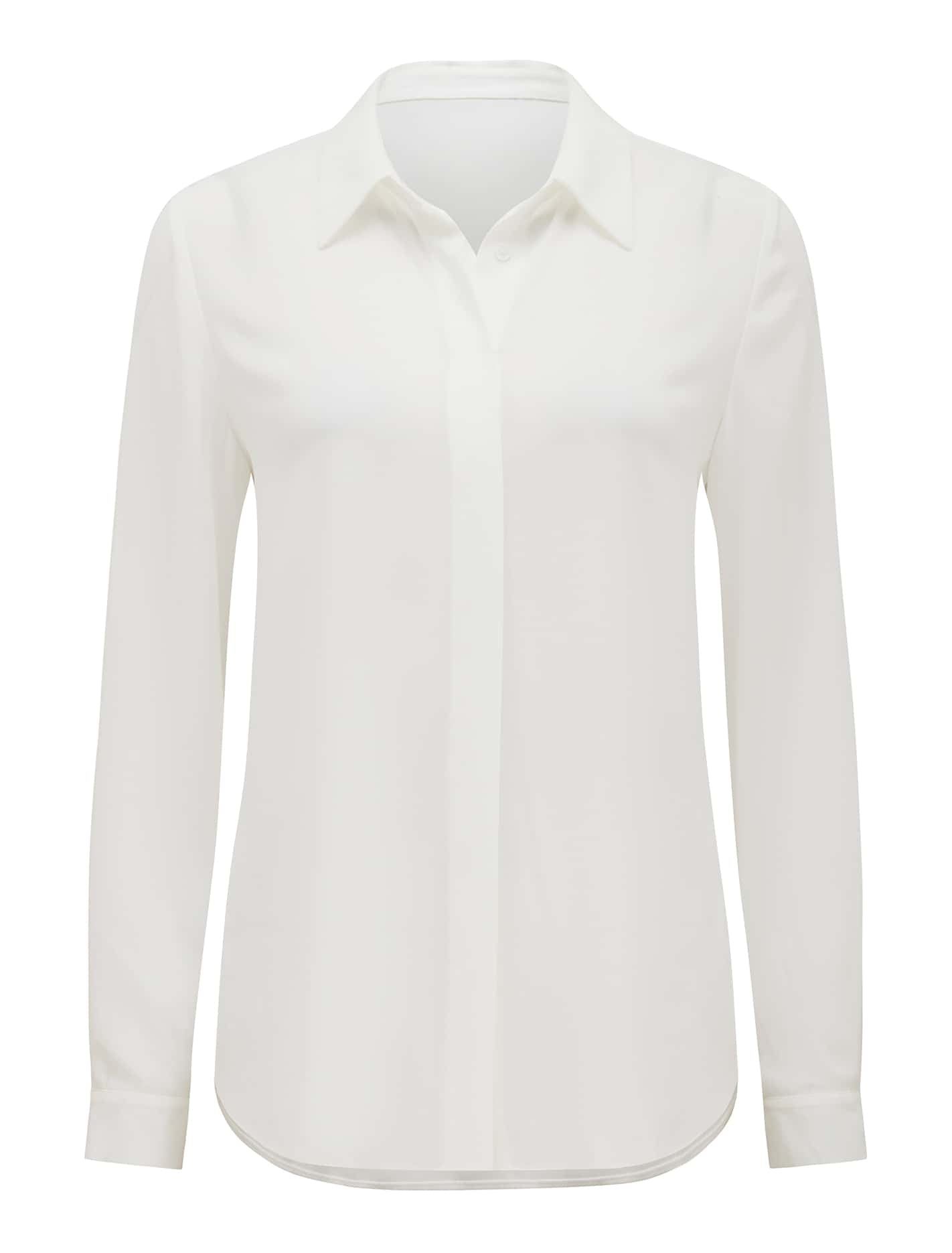 Celia Crepe Shirt Porcelain | Forever New