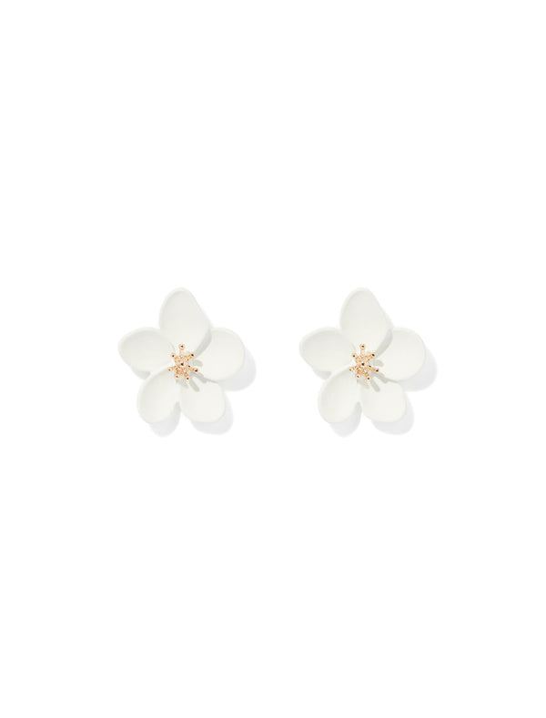 Ocean Camy Flower Stud Earrings Forever New
