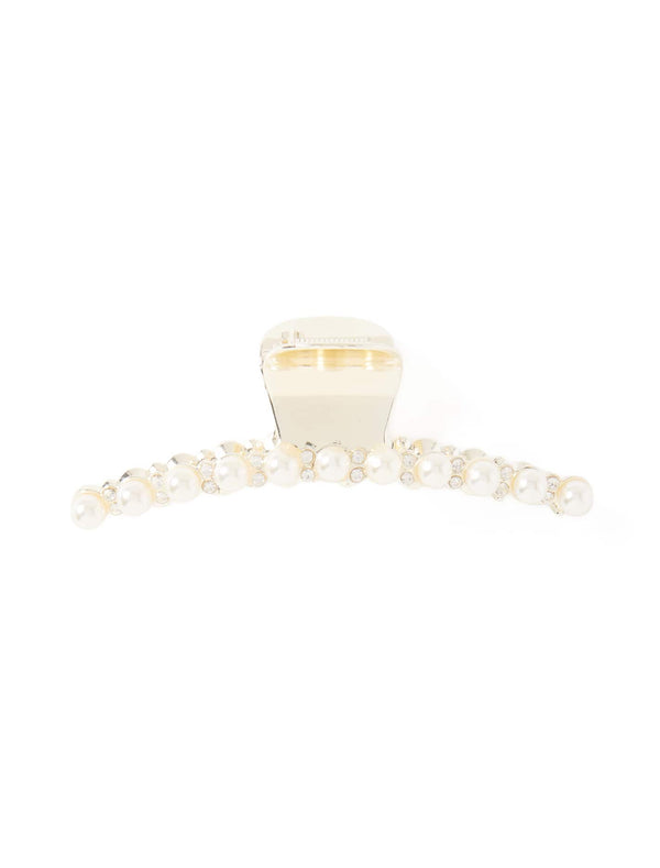 Ciara Pearl Metal Claw Clip Forever New