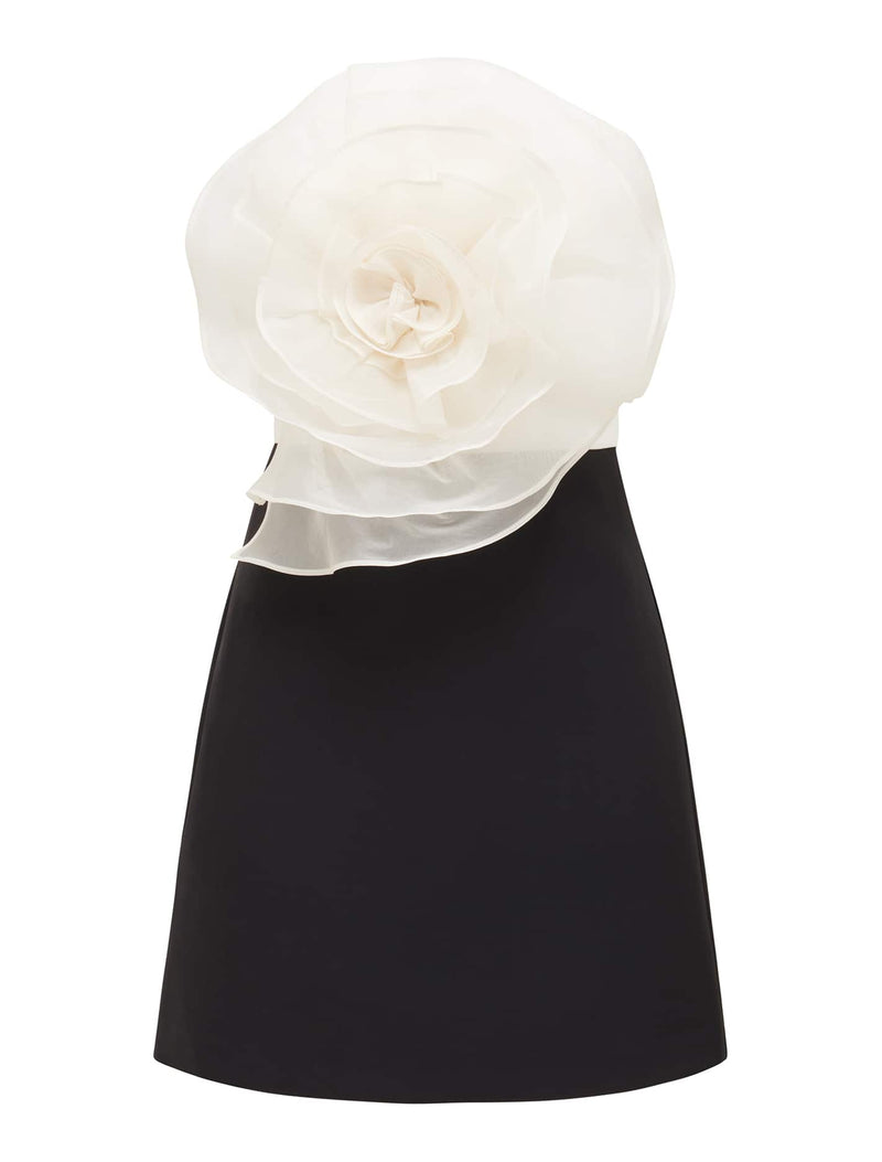 Jamieson Silk Rosette Mini Dress Forever New