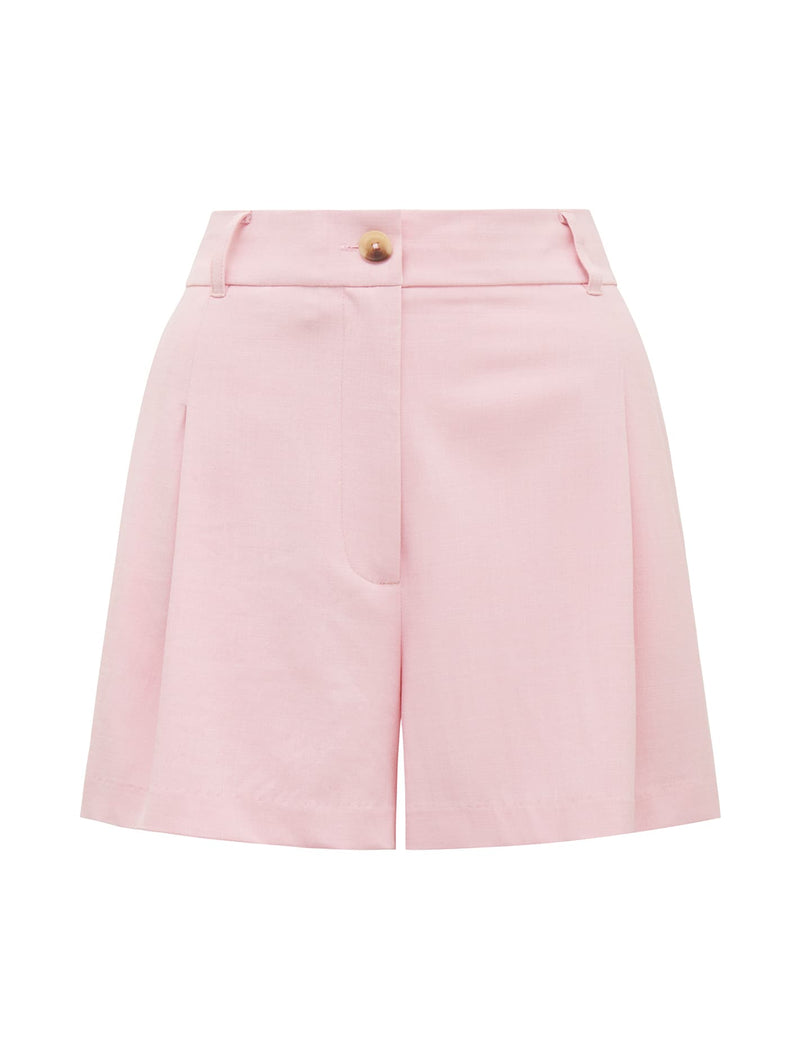 Tiffany Pleat Front Shorts Cameo Pink Suit | Forever New