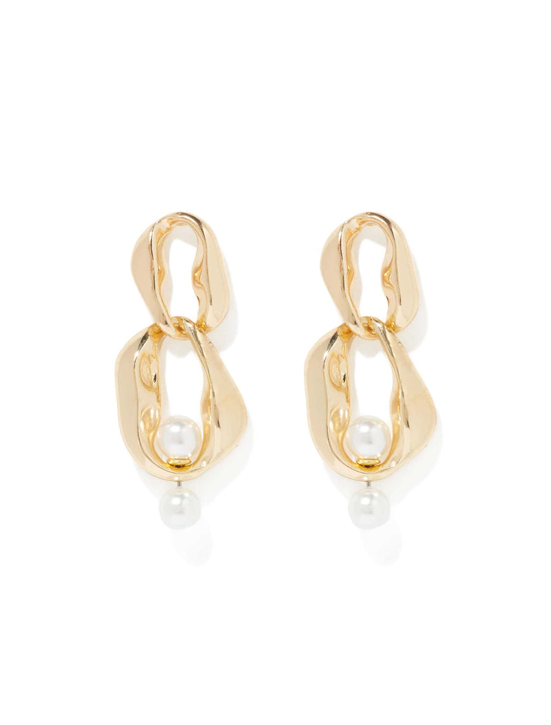 Signature Prue Chain Pearl Drop Earrings Forever New