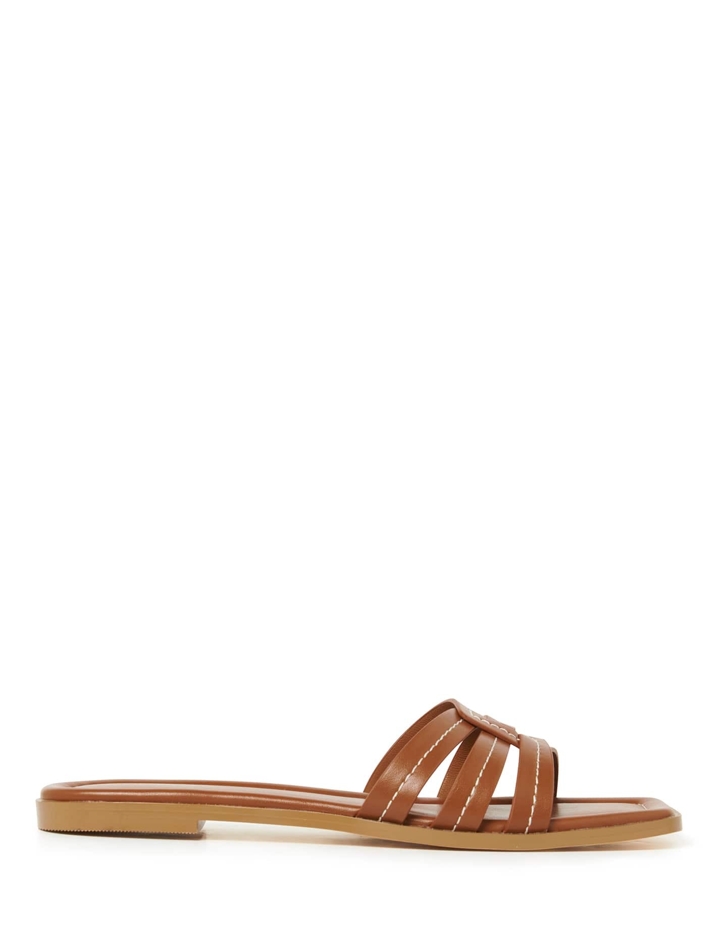 Frankie Flat Slide Tan | Forever New