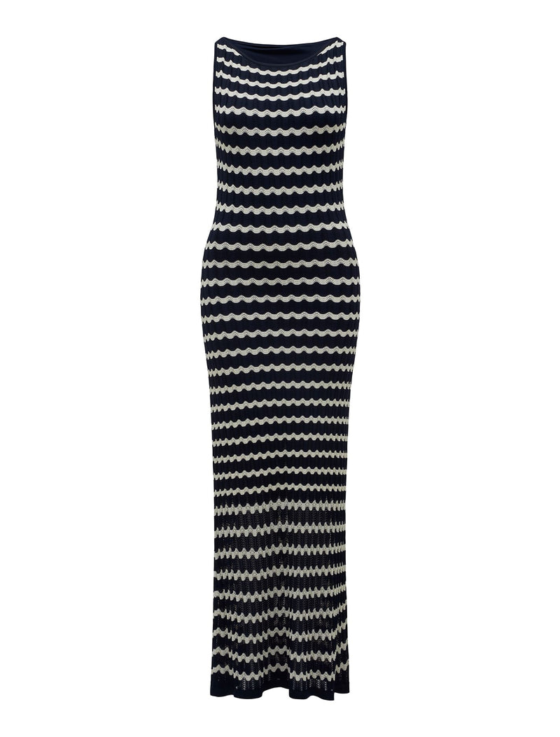 Elora Wave Striped Knit Dress Forever New