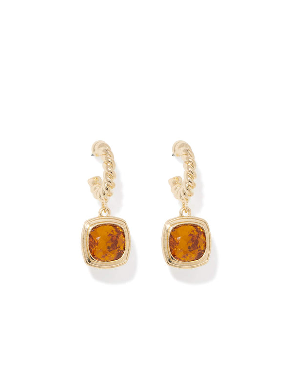 Dina Square Stone Earrings Forever New