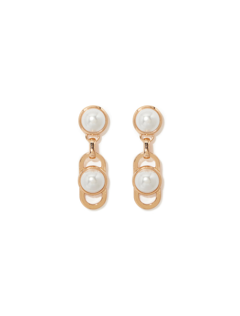 Signature Blair Link Pearl Earrings Forever New