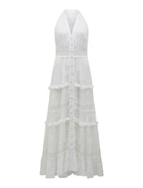 Angie Embroidered Halter Dress Forever New