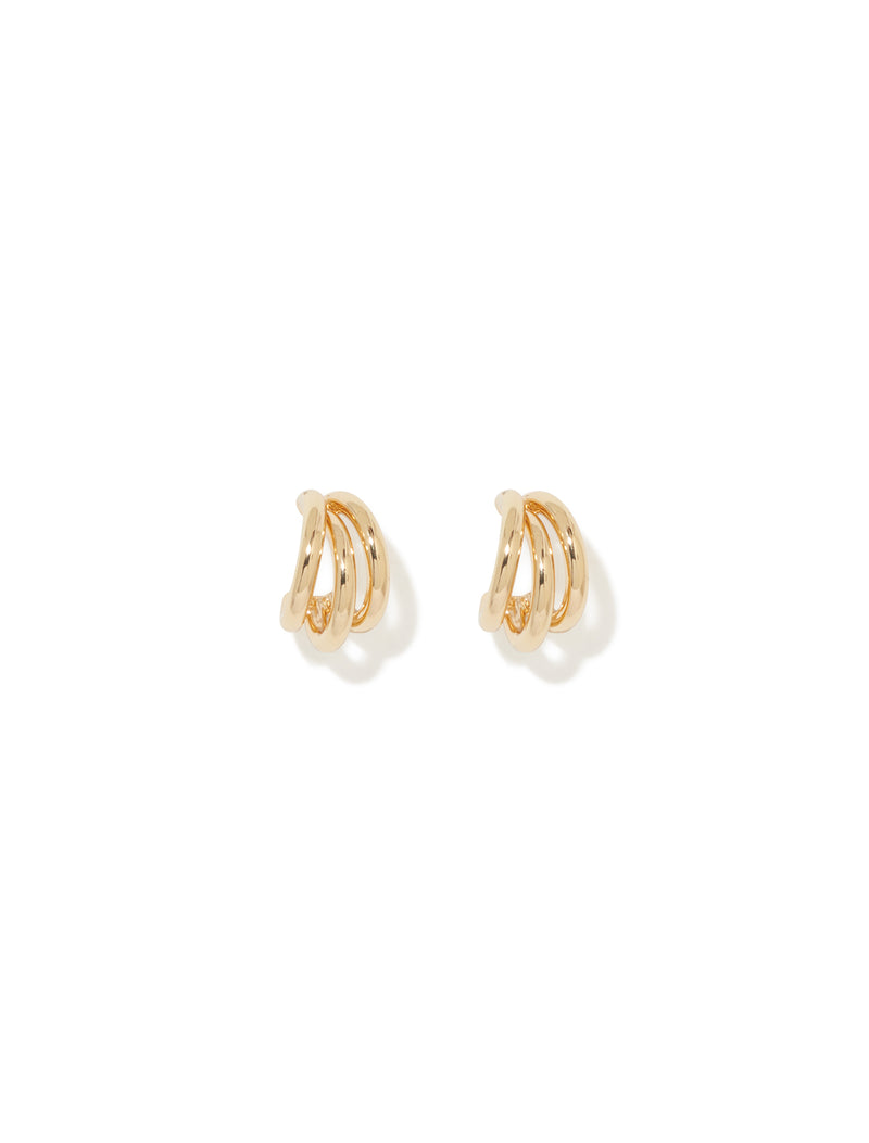 Gayle Gold Plated Multi Hoop Earrings Forever New