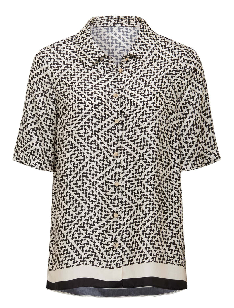 Becca Border Print Shirt Forever New