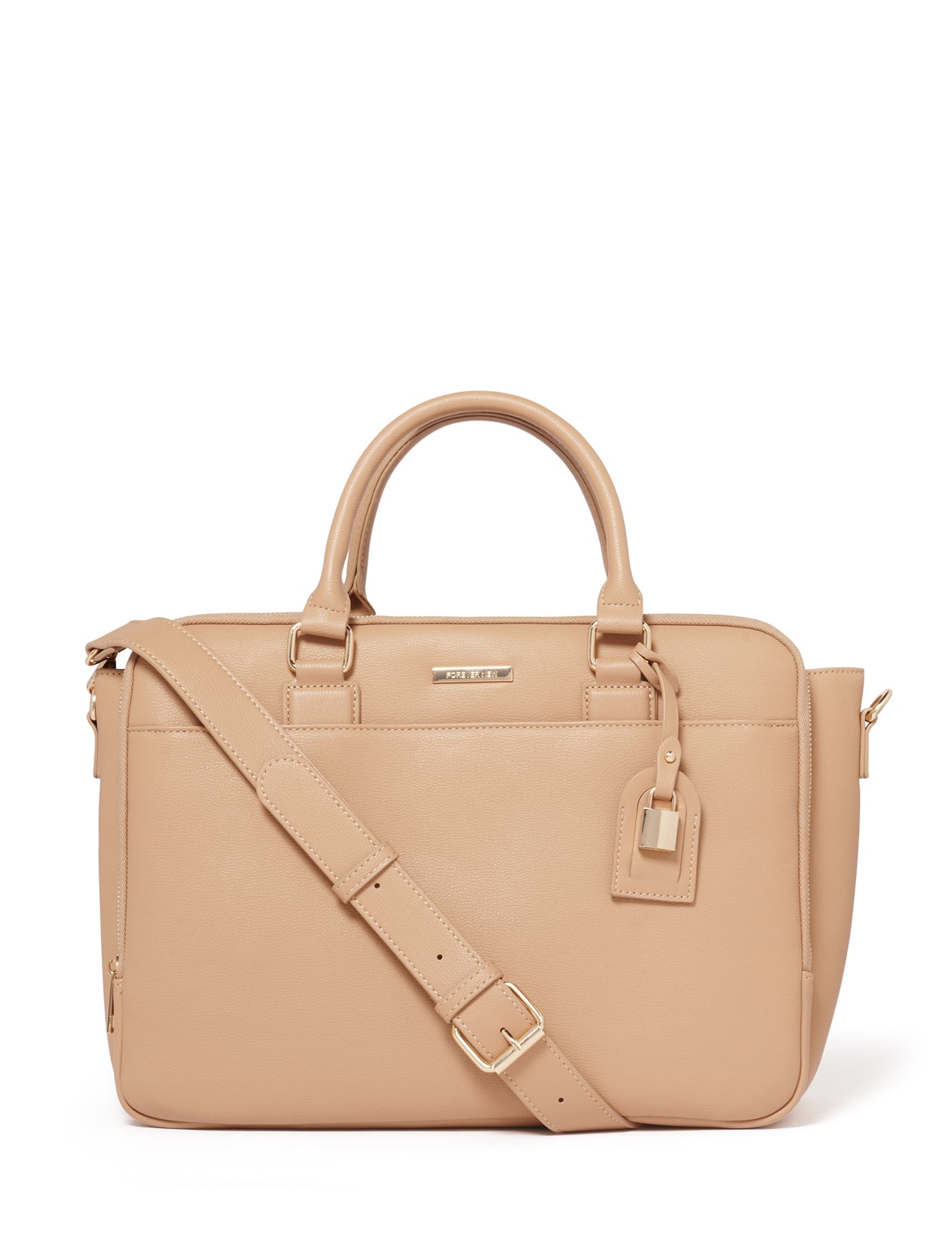 Logan Laptop Bag Caramel | Forever New