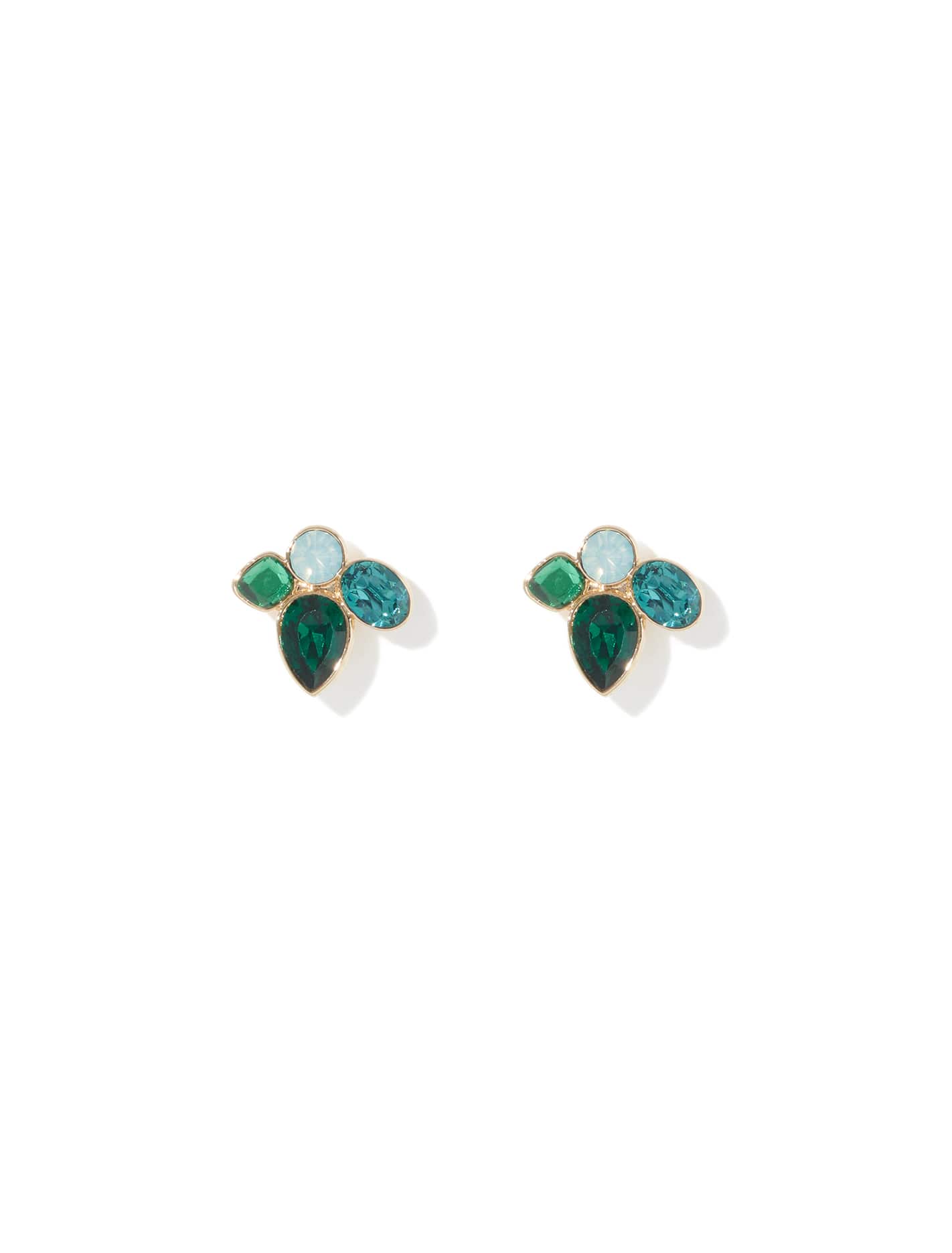 Simi Small Cluster Earrings Green Multi | Forever New