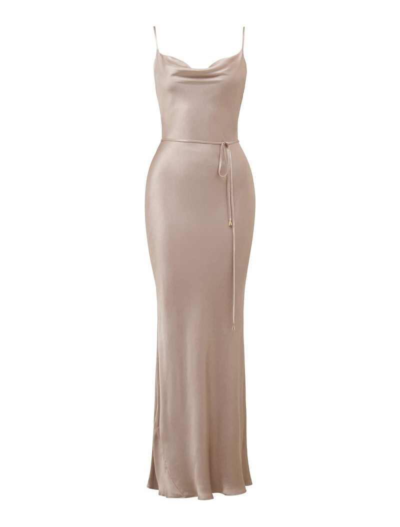 Lucy Satin Cowl Maxi Dress Forever New