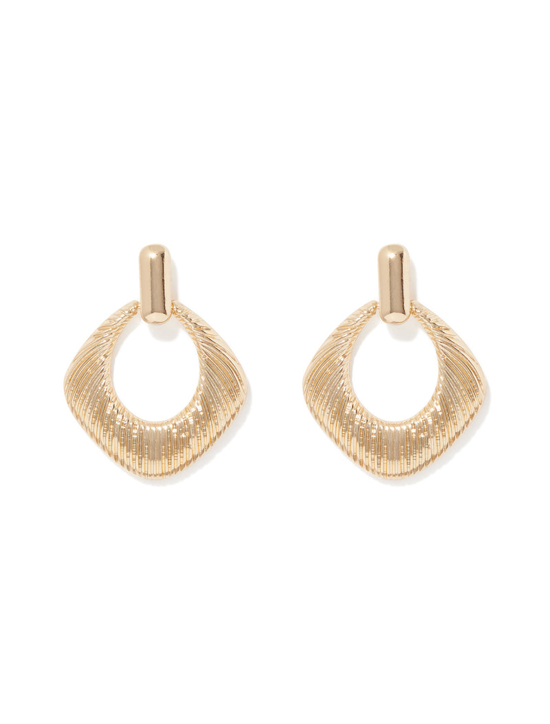 Teddy Textured Drop Earrings Forever New