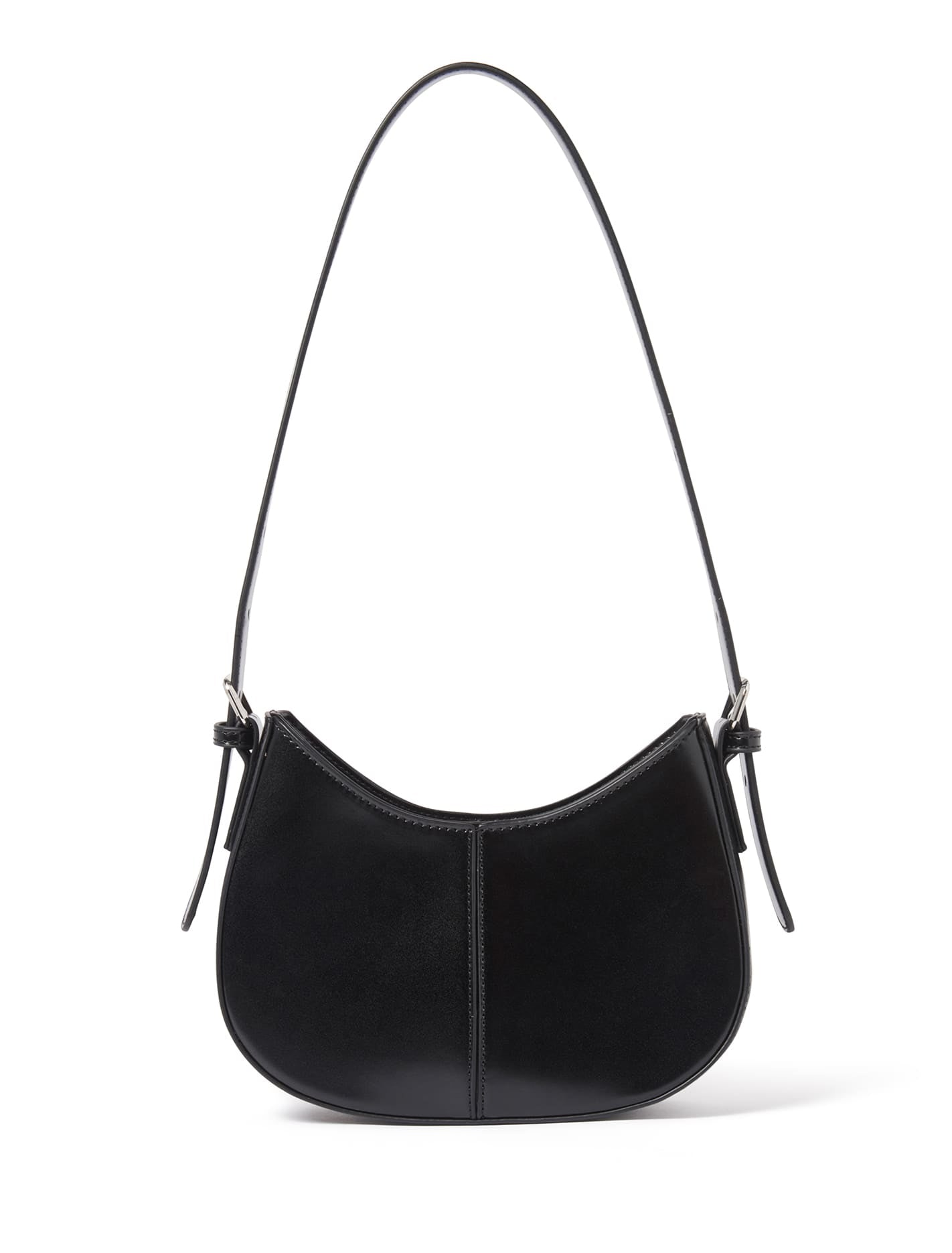 Jasmine Scoop Shoulder Bag Shiny Black | Forever New