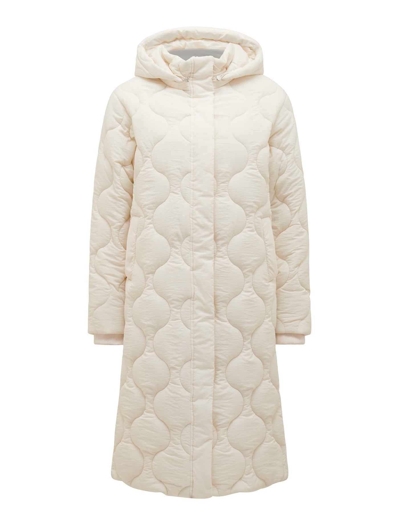 White 2024 Quilted CO Longline Puffer Jacket