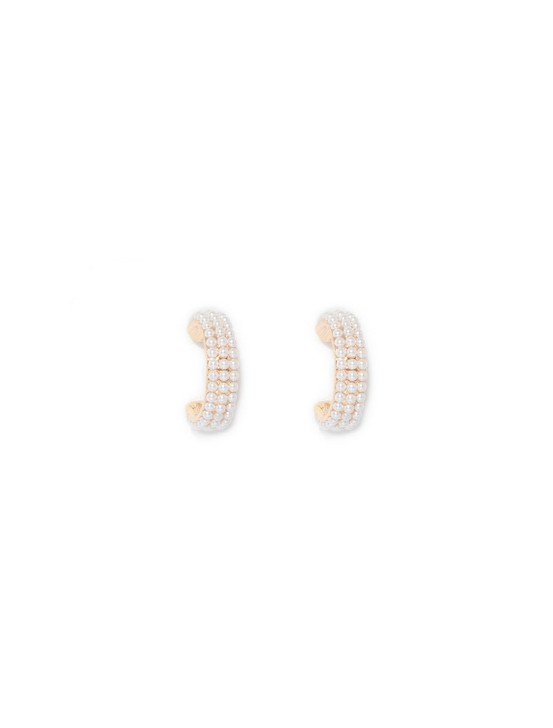 Prue Small Pearl Hoop Earrings Forever New