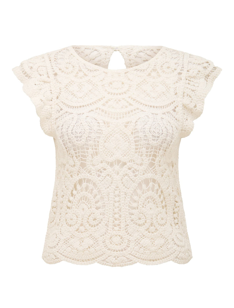 Zara Frill Crochet Top Forever New