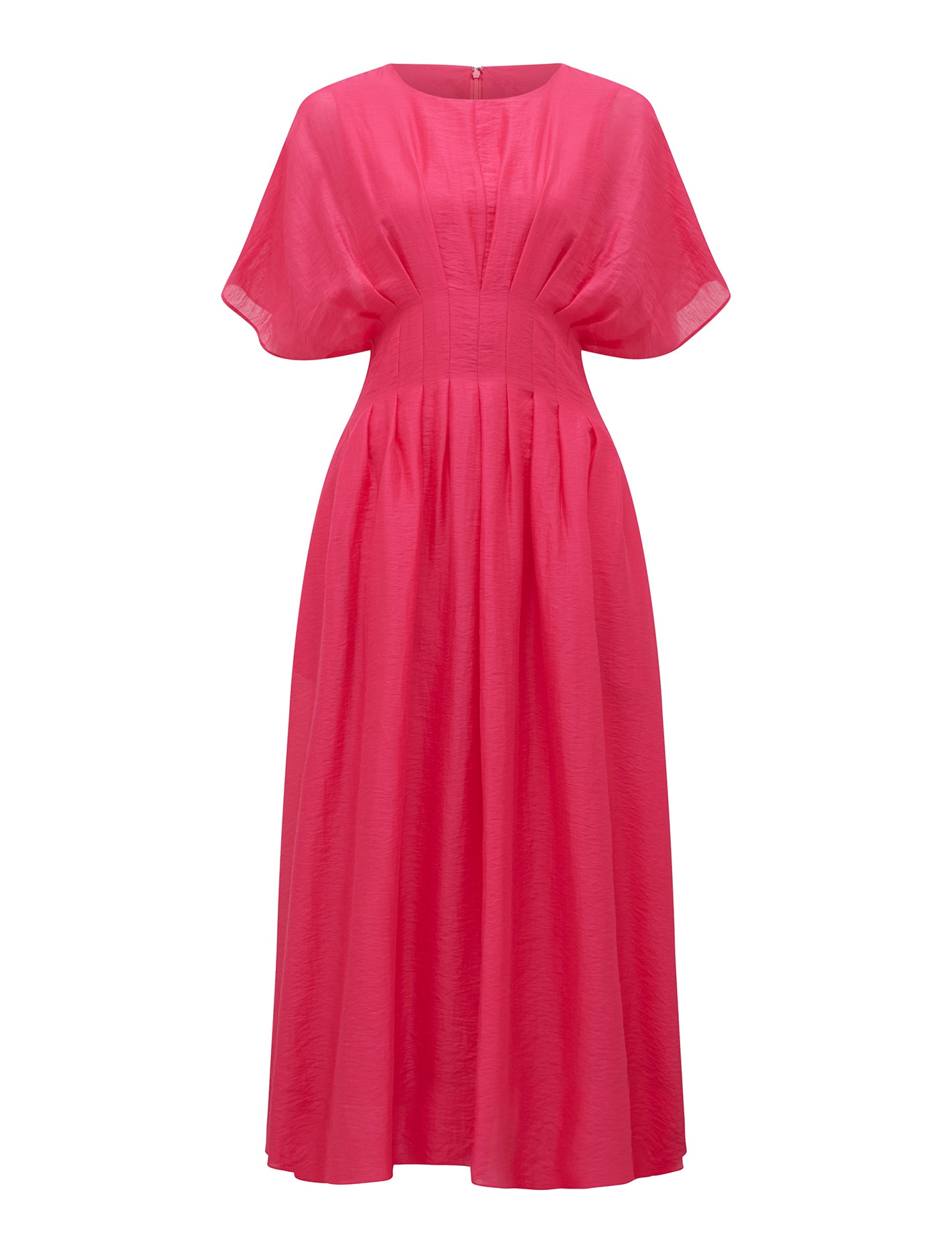 Eve Seam Detail Midi Dress Bright Rose Forever New