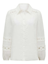 Carina Crochet Trim Shirt Forever New