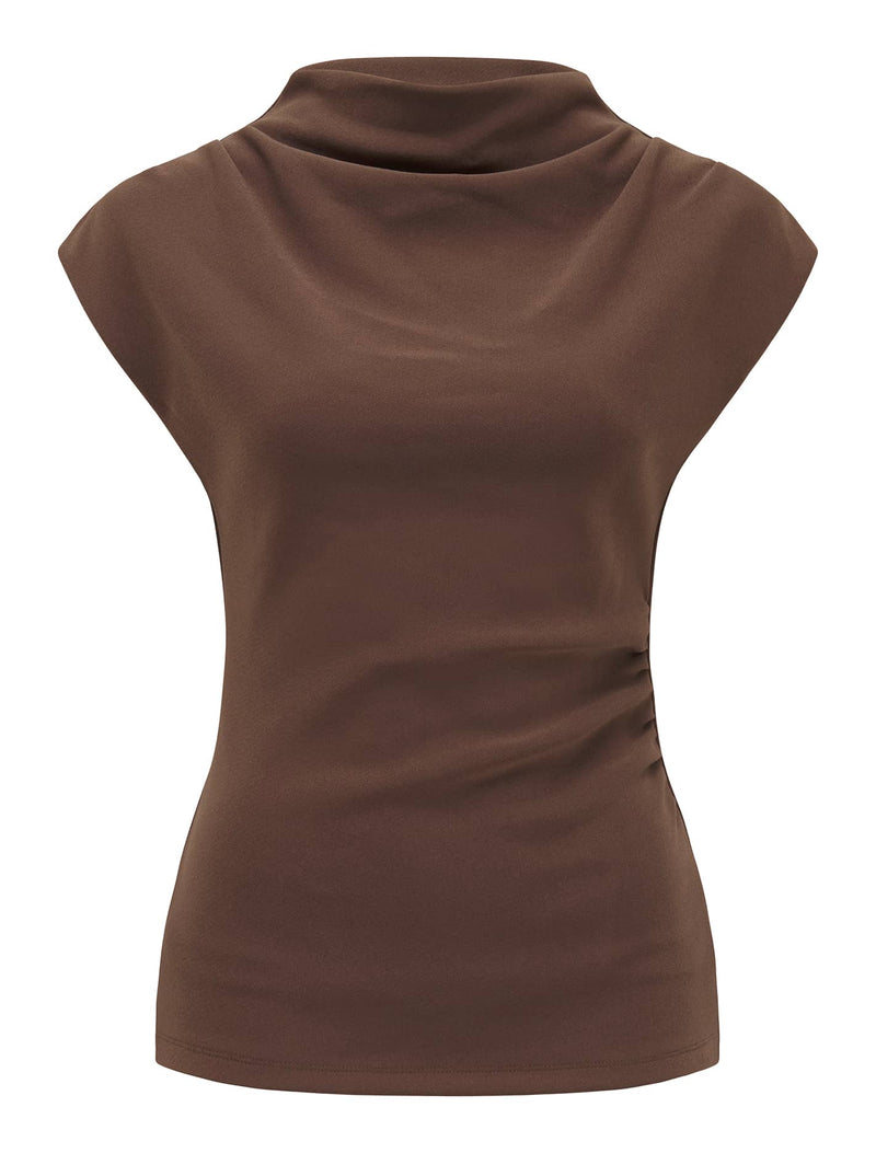 Leenah Grown On Neck Crepe Top Forever New