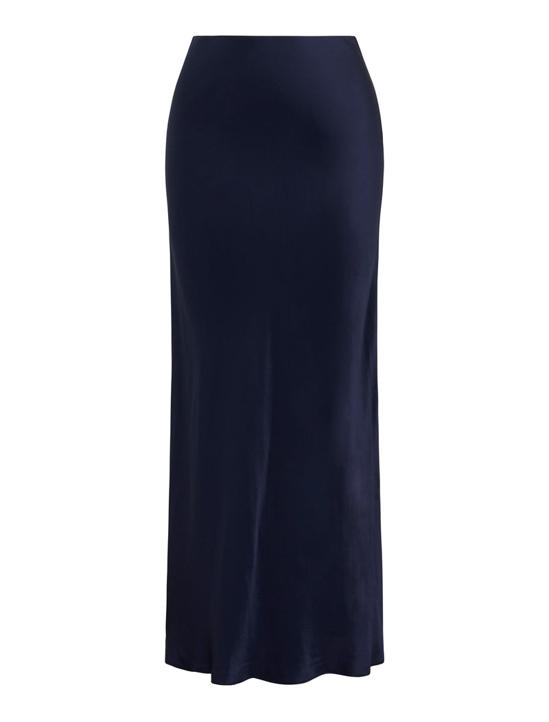 Prue Satin Bias Midaxi Skirt Sapphire Blue | Forever New