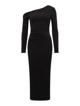 Alexandra Tipped Shoulder Long Sleeve Midi Dress Forever New