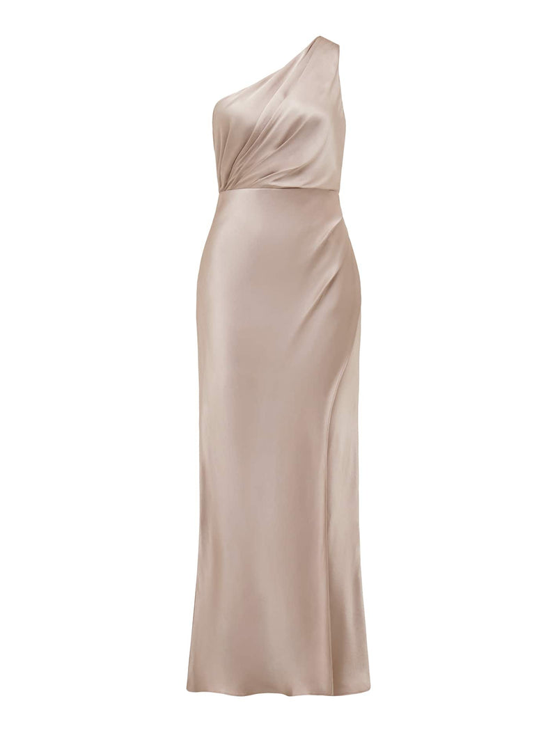 Emily One Shoulder Satin Maxi Dress Forever New