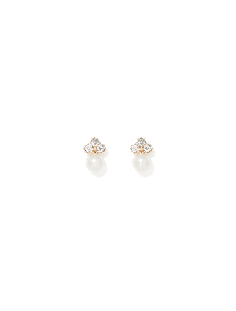 Penny Pearl Stone Stud Earrings Forever New