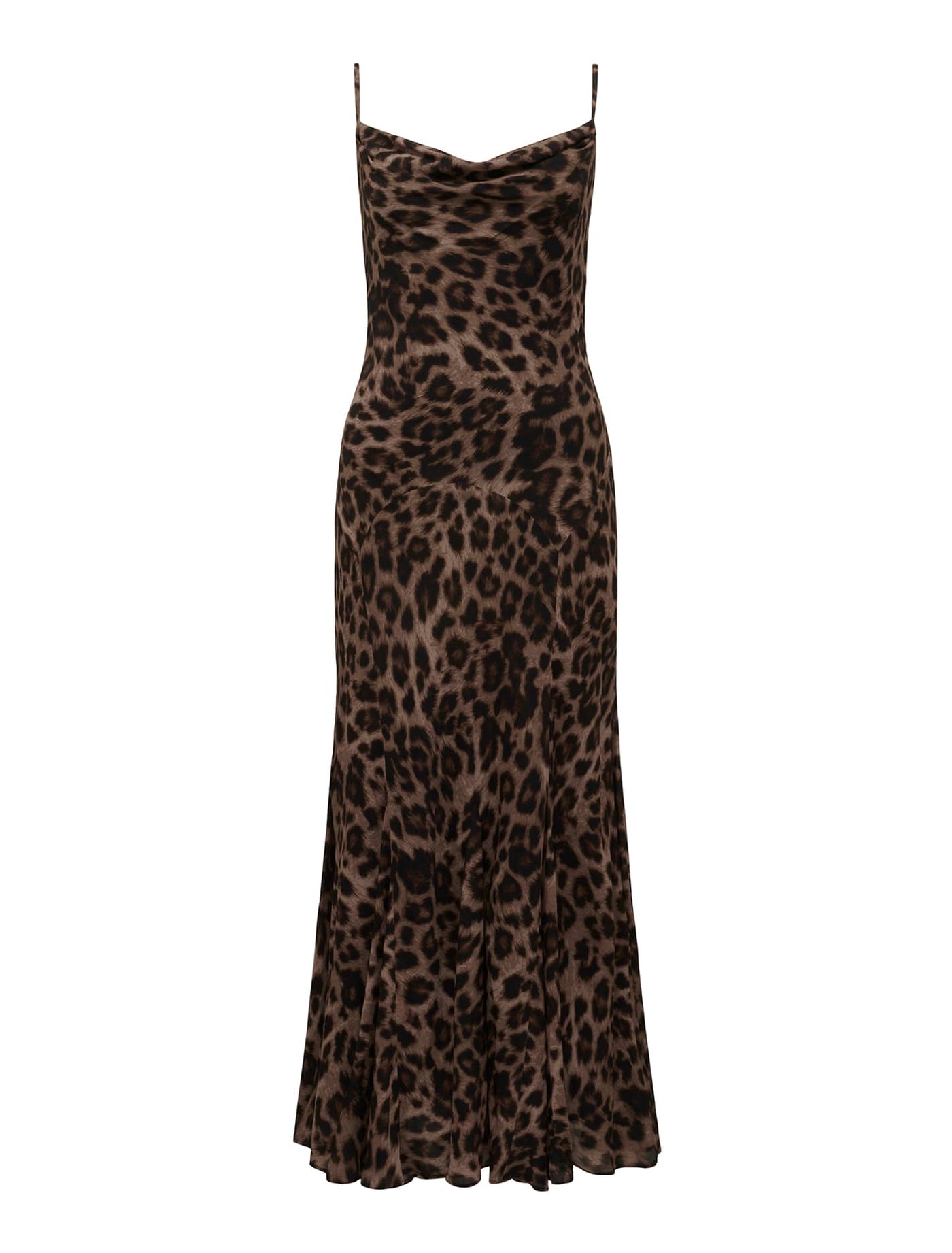 Charlize Cowl Neck Slip Dress Large Leopard Forever New