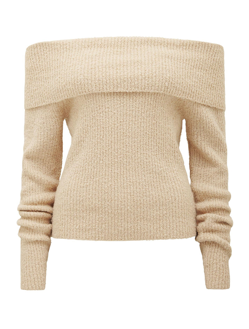 Mariah Boucle Bardot Sweater Forever New