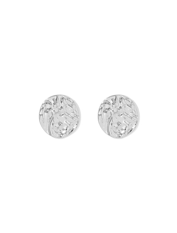 Raine Round Texture Stud Earrings Forever New