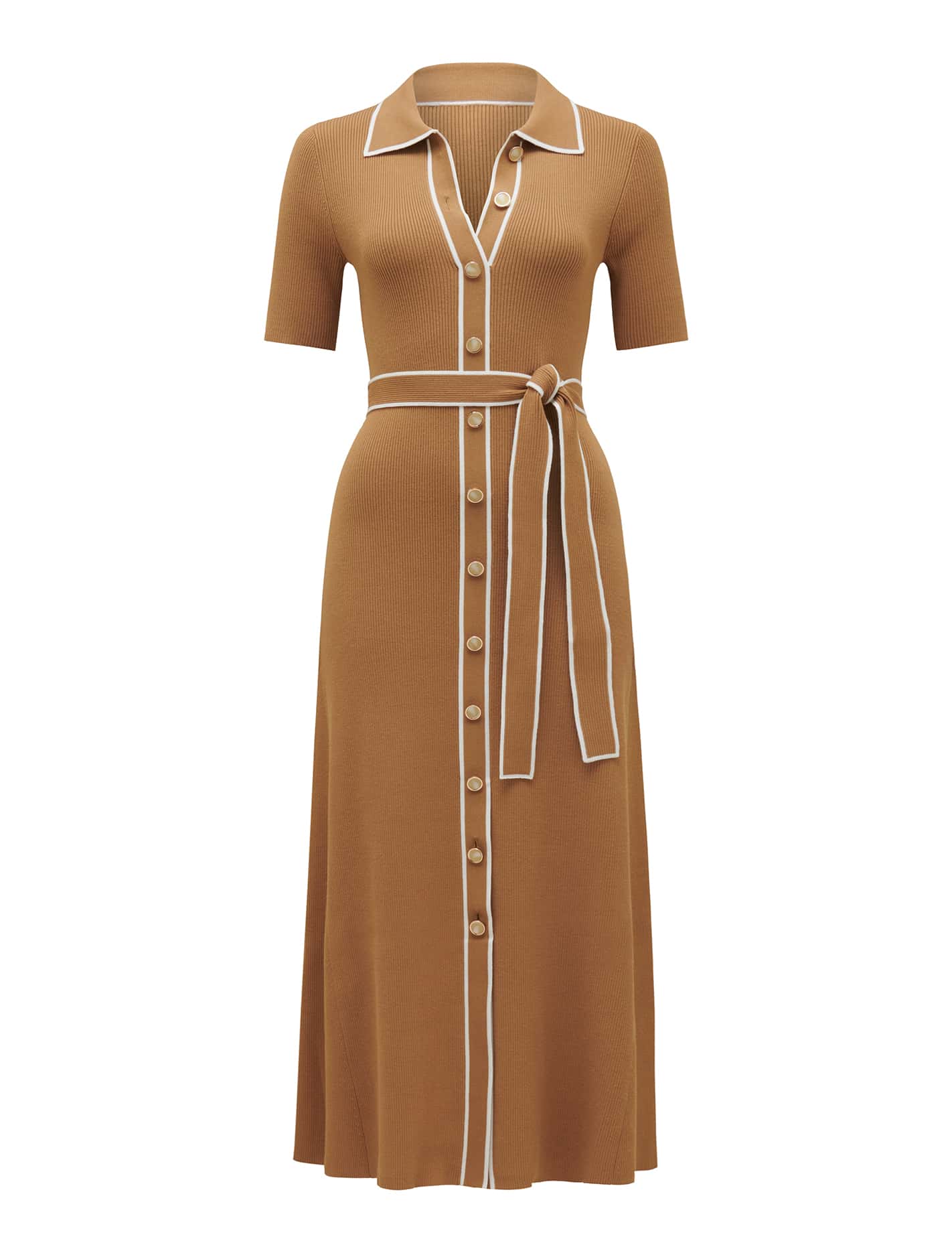 Cindy Tipped Short Sleeve A-Line Dress Forever New