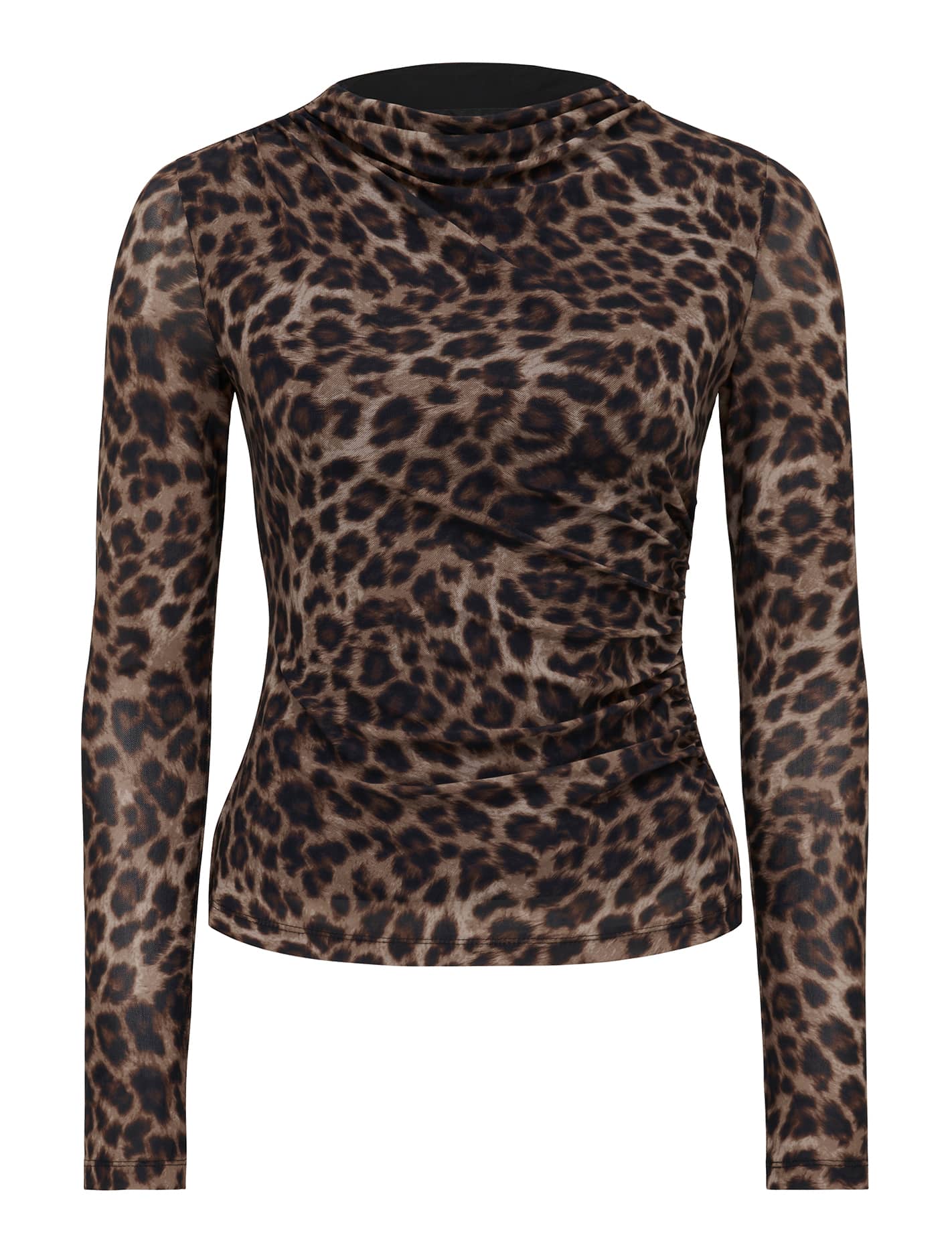 leopard mesh long sleeve