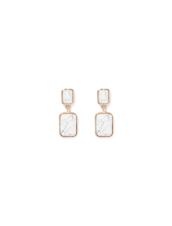 Shayla Square Stone Drop Earrings Forever New