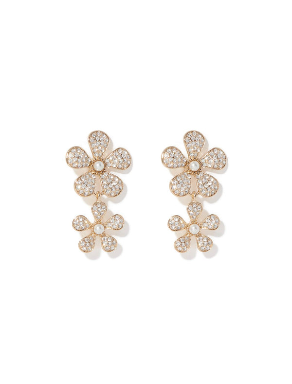 Carry Crystal Flower Drop Earrings Forever New