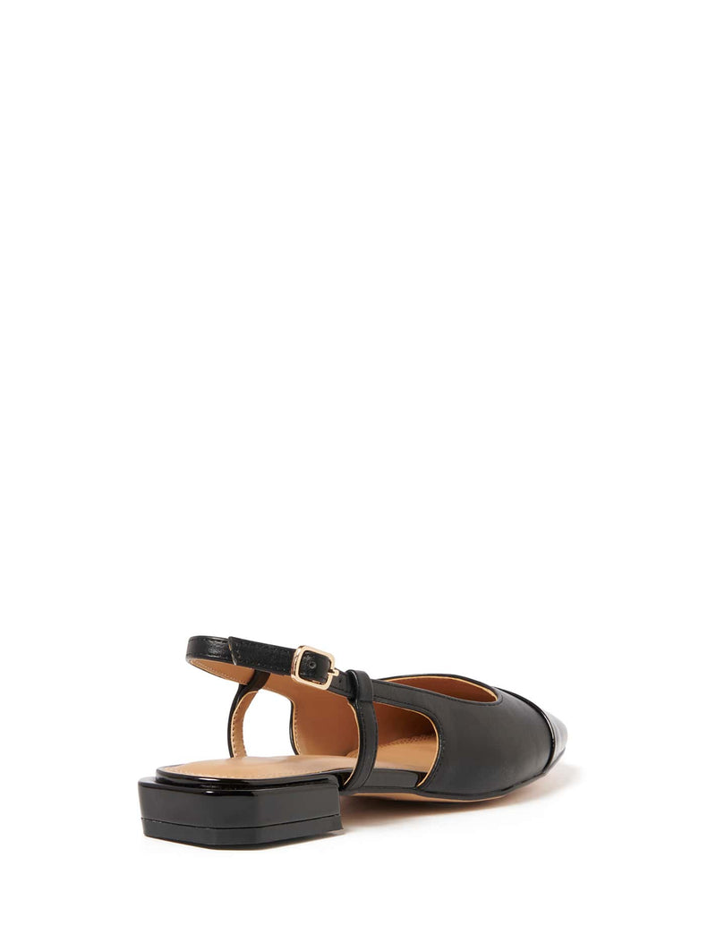 Lorelei Toe Cap Slingback Flat Forever New