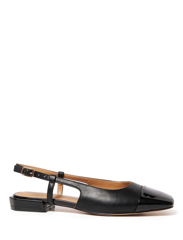 Lorelei Toe Cap Slingback Flat Forever New