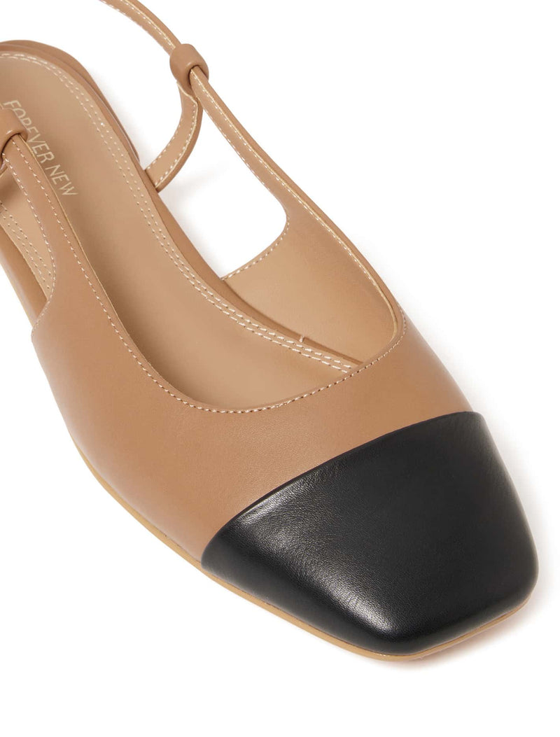 Lorelei Toe Cap Slingback Flat Forever New